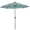 Ulax furniture outdoor patio sunbrella umbrella 9 ft market table umbrella stripe seville seaside  urban country home decor