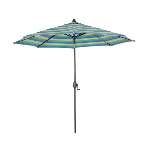 Ulax furniture outdoor patio sunbrella umbrella 9 ft market table umbrella stripe seville seaside  urban country home decor
