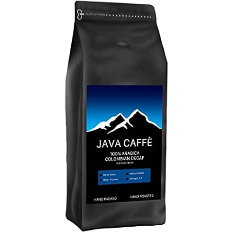 Java Caffe Colombian DECAF Full Medium Roast Coffee Beans (1 x 1kg Bag) - Hand Roasted Artisan Coffee Beans Cover