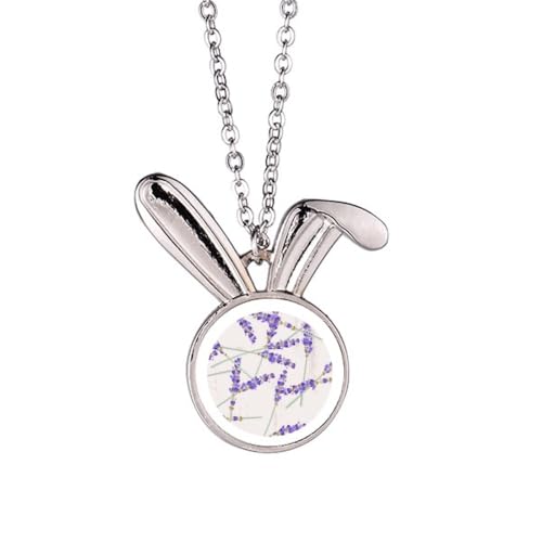 Collier lapin lavande anti-ternissement pour peaux sensibles