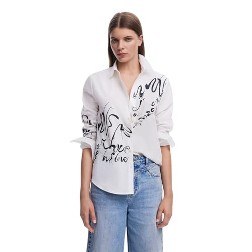 Desigual 25swcw05 T-Shirt Femme original au col rond classique