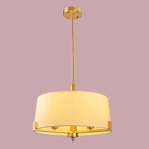 Preisvergleich Produktbild Drum Pendelleuchte Modern Round With Substances Schlafzimmer Lampe Raum Esszimmer Kronleuchter, warmes Handtuch Schlafzimmer Geeignet für E27 max. 1 x 40 W Durchmesser 43 cm Hellgelb