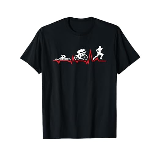 Herzschlag Für Triathlon Swim Bike Run Geschenk Ausdauer T-Shirt 5 Herzschlag Für Triathlon Swim Bike Run Geschenk Ausdauer T-Shirt