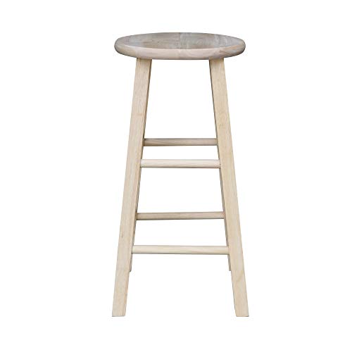 International Concepts 24-Inch Round Top Stool, Unfinished #TOP2