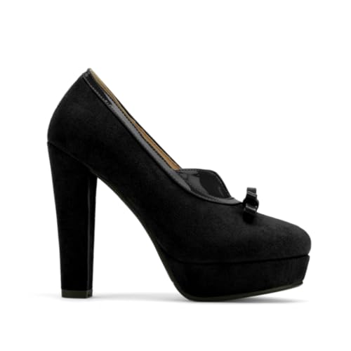 Image of SHODENSE Women Vintage Chunky Platform Loafers Pumps Tassel Round Closed Toe Slip On Suede Block High Heel Dress Loafer Shoes Buckle Strap Oxford Loafers Fringe Pump Dressy Chic Sexy Y2k 4-11 M US