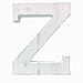 Extra Large Wood Decor Letters Wood Distressed White Letters DIY Block Words Sign Alphabet Free Standing Hanging for Home Bedroom Office Wedding Party (Z)