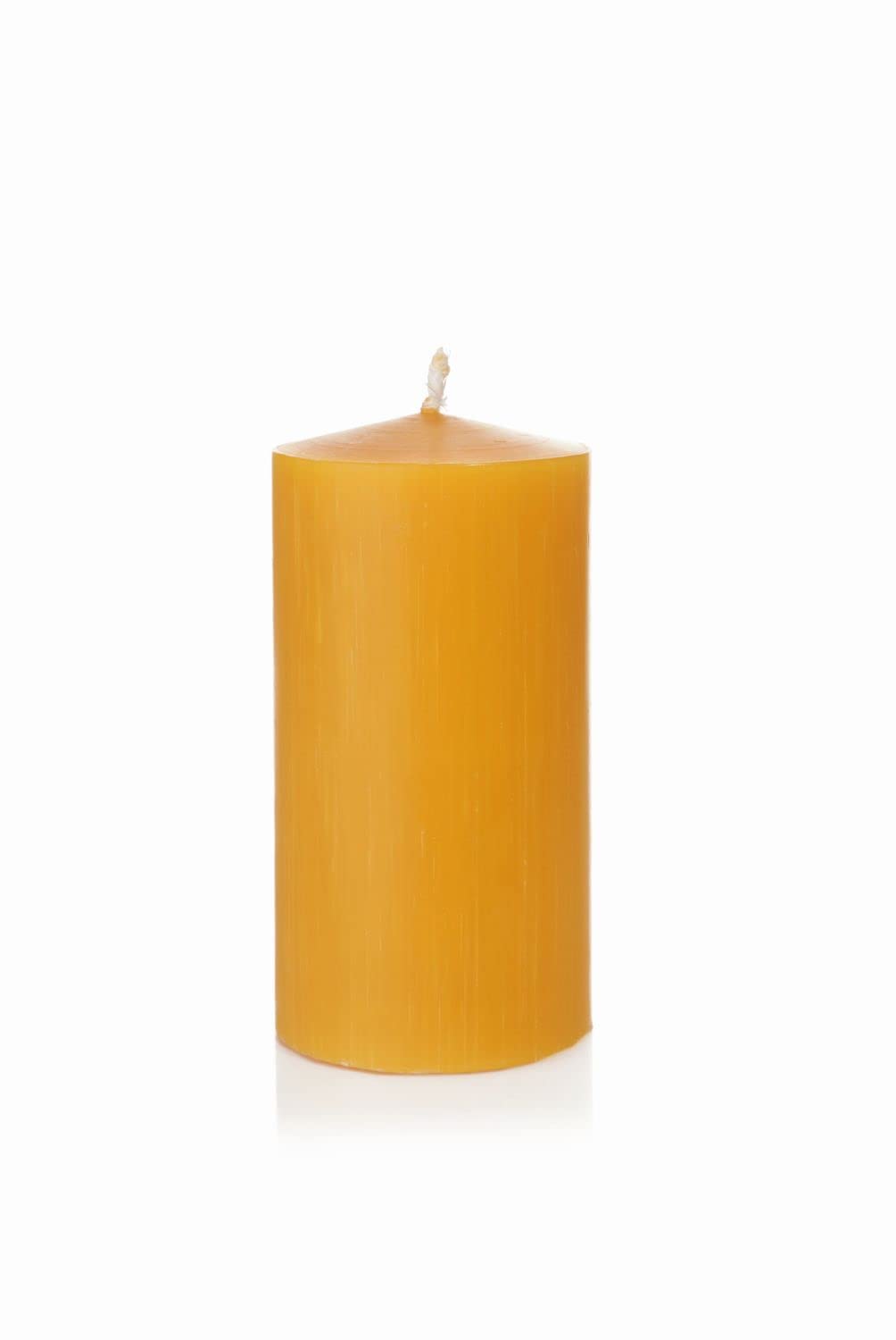 INNA-Glas Candela di Cera d'api Babette, Giallo Naturale, 15 cm, Ø8 cm, 90h