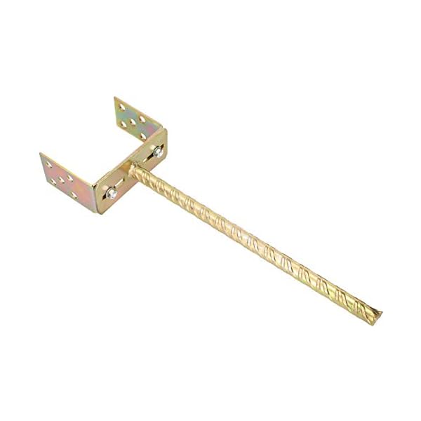 KOTARBAU® U-Pfostenträger 0-160 mm Breitverstellbar Stange 385 mm Verzinkt Pfostenträger mit Betonanker Bodenhülse… – Bild 3