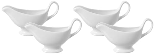 Saucière Hendi blanche lot de 4 contre les taches sur la nappe