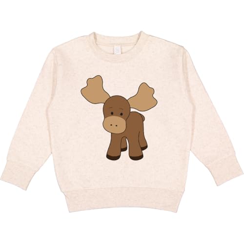 inktastic Cute Moose Toddler Sweatshirt 2T Natural Heather 183d1