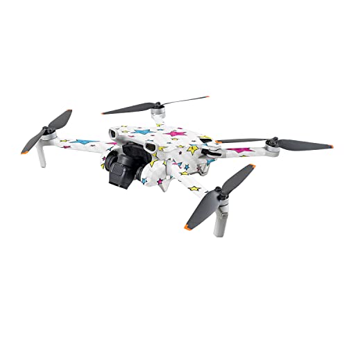 Image of MightySkins Carbon Fiber Skin Compatible with DJI Mini 3 - Smiley Stars | Protective, Durable Textured Carbon Fiber Finish | Easy to Apply | Made in The USA
