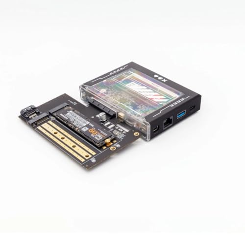 Dual M.2 PCIe Adapter for SATA (B Key) and NVMe (M Key) SSD with High-Speed PCIe x4 Interface, Supports 2230 2242 2260 2280 M.2 Drives, SSD to PCI-e Expansion Card