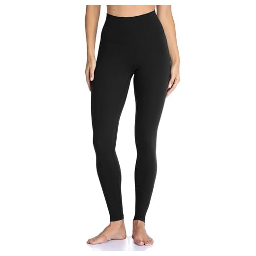 Colorfulkoala Women's High Waisted Leggings Full Length Yoga Pants (L, Black)