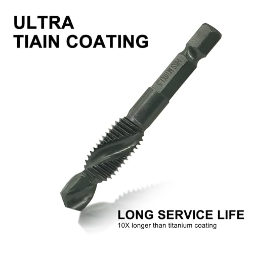 image for GMTOOLS Combination Drill and Tap Bit Set with Quick-Change Adapter of