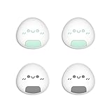 PlayVital nintendo Switchに対応用ジョイスティックキャップ、Switch Liteに対応用サムスティックキャップ、Switch有機elモデルに対応用シリコンアナログスティックキャップカバー、 Switchに対応 & Switch Lite に対応& Switch OLEDに対応用サムグリップロッカーキャップ-おにぎりパタン【ホワイト】