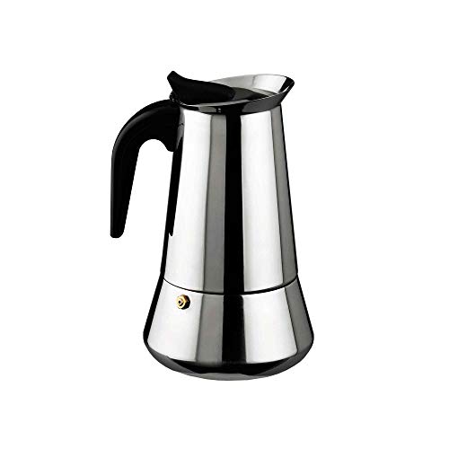 Boj Cafetera Italiana Alondra, 6 Tazas, Apta Para Inducción, Acero Inoxidable