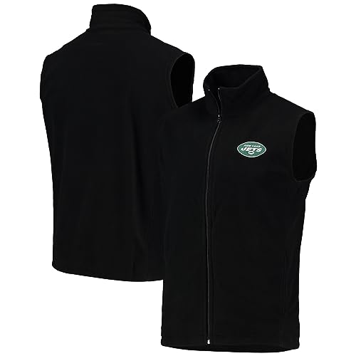 Image of dunbrooke Men's Black Minnesota Vikings Houston Fleece Full-Zip Vest