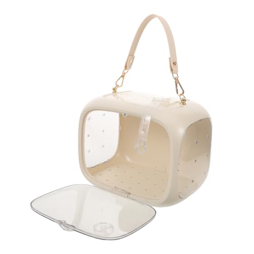 Bird Travel Carrier Cage Portable Transparent Small Parrot Parakeet Cockatiel Ventilated Lightweight Transport Bag for Outings and Home