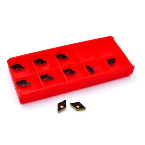 Hopson Tools Hartmetall-Drehplatte DCMT070204-H1 für die Fertigbearbeitung von Stahl - TiN-beschichtet, 10 Stück