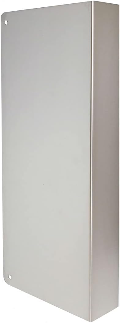 CPG Products 40-CW 22 Gauge Stainless Steel Blank Wrap-Around Plate with Trim Screws, 4-1/4 Width x 9 Height, 1-3/4 Door Size, Multiple Finishes (Stainless Steel (S))