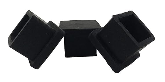 Rubber End Caps 25mm (1 Inch) (4, Square)