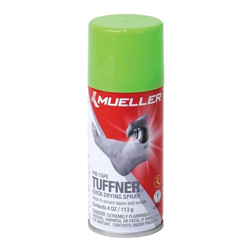 MUELLER Sports Medicine Tuffner Quick Dry Pre-Tape Spray Keeps Tape in Place Long Lasting Hold 4 Ounces
