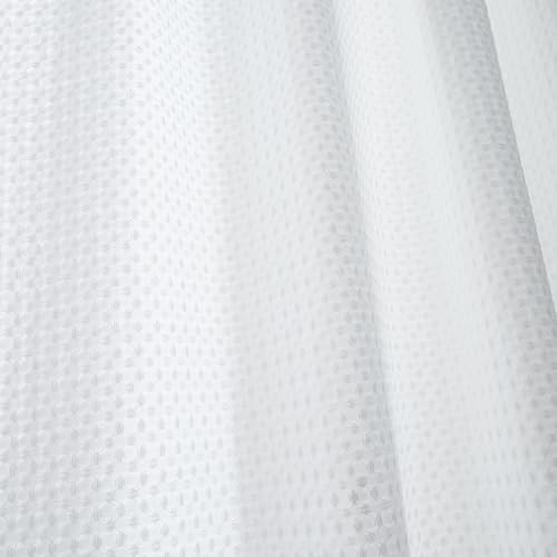 Pineapple Elephant Muscat Waffle 140x229cm Slot Top Voile Curtain Panel White, W 55.1" x L 90.2" (1 Panels) - Image 4