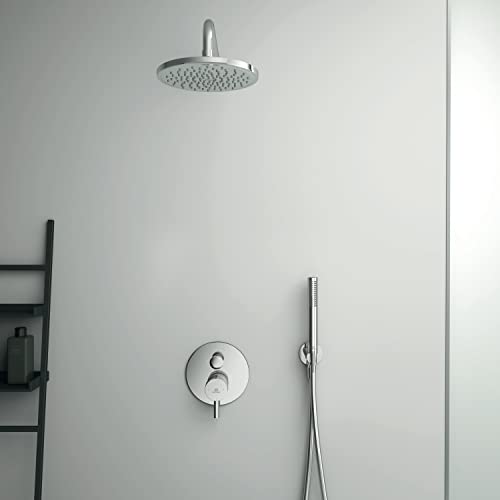 Ideal Standard BD193AA Ceraline Armaturen-Paket Komplett-Set, Waschtischarmatur Badearmatur Bad-Wasserhahn Mischbatterie, Wassersparend, Chrom