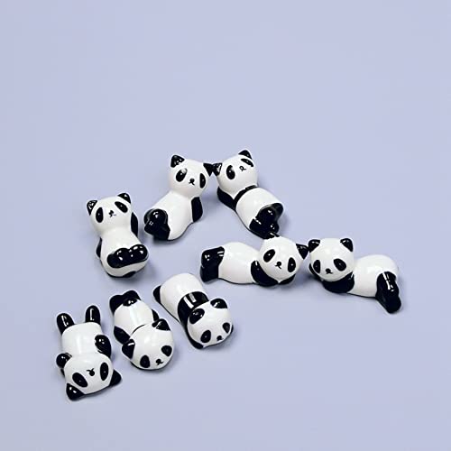 8 Pcs Set Cute Panda Ceramic Ware Chopsticks Stand Rest Rack