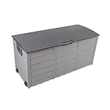 MULTIUSOS: El cofre de plástico Rebecca es útil para diferentes usos. Perfecto tanto para exteriores como para el mantenimiento de garajes y bodegas. En el garaje es útil guardar cascos y objetos para coches. Ubicado en el exterior, es perfecto como baúl de jardín o terraza. Le permite almacenar y mantener el polvo y la humedad lejos de herramientas, cojines para sillones para actividades al aire libre y juegos de verano para niños.