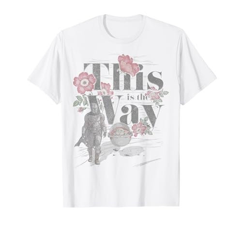 T-shirt Mandalorian Star Wars This Is The Way floral vêtement geek tendance