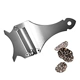 UIEXEA 1 Pezzi Affettatrice per Tartufo in Acciaio Inox con Lama Regolabile per Formaggio, Aglio e Champignons, Multifunzione per Burro, Cioccolato, Formaggio, con Manico in Legno