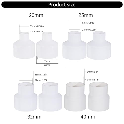 Réducteurs de conduit pour ventilateurs soufflants de 50 mm, 32mm – vue 3
