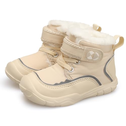 Image of Centipede Demon Toddler Boots Boys Girls Winter Boots Waterproof Fleece Kids Snow Boots Faux Fur Booties Warm Walking Shoes for Indoor Outdoor