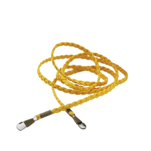 Trohollis Bag Chain,Bag Strap Fashion Replacement Purse Handle Belt Thin Bag Strap Solid Color Bag Chain Woven Bags Belt Handbag Shoulder Bag Accessories(Yellow)