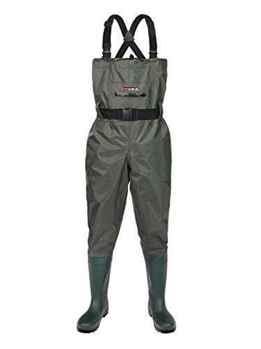 Hisea Upgrade Chest Waders Fishing Waders for Men with Steel Toe Boots Waterproof