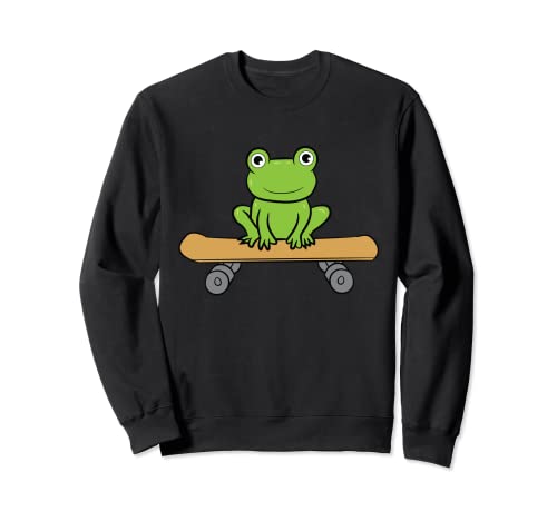 Funny Skateboarding Frog - Patineta divertida Sudadera