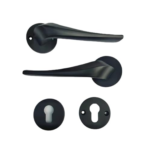 Serrure de porte de maison en alliage d'aluminium noir Gold Placer 58
