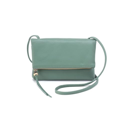 Image of HOBO Grant Leather Small Foldover Crossbody Bag with Crossbody & Shoulder Strap, Zip Pocket, Card Compartment