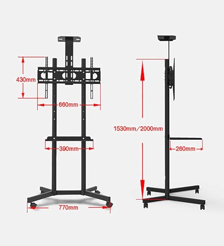 Soporte móvil para TV con ruedas compatible para pantallas miniatura 5