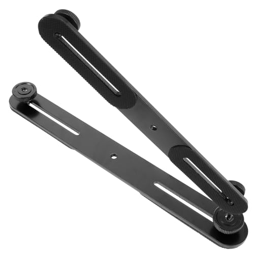 NUOBESTY Staffa per Flash Attacco Fotocamera e Barra Microfono Regolabile, Supporto Doppio T per Microfono e Flash, Cuscinetto Antiscivolo, per Accessori Fotografici Professionali