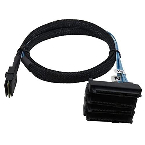 Cable Interno Mini SAS 36pin SFF-8087 a SATA con energía