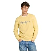 Pepe Jeans Saul Crew, Sudadera Hombre, Yellow (Misted Yellow),