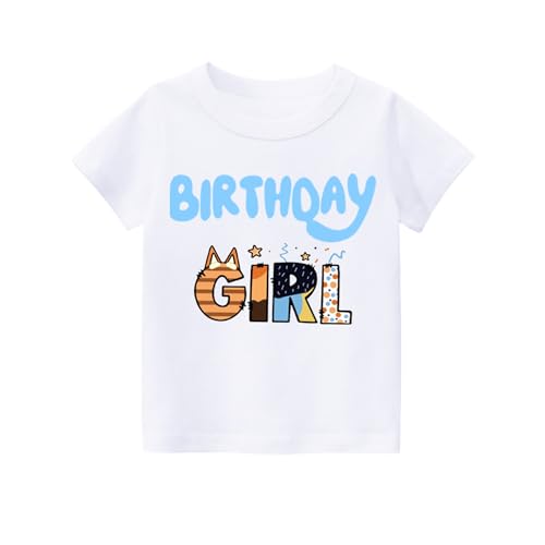 Birthday Girls Outfit T-Shirt Tutu Skirt Sets with Blue Ears Hair Clips Headband and Satin Sash…2