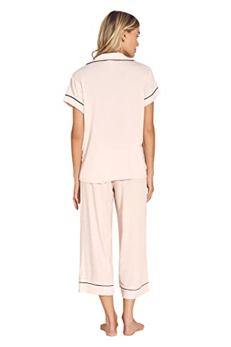 Image of Eberjey Gisele Short Sleeve and Cropped Pant PJ Set