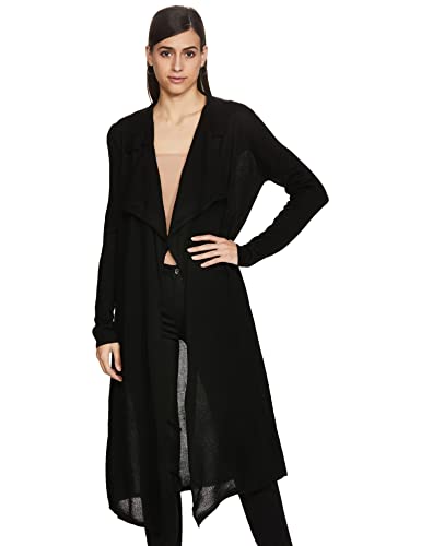 Image of BIBA Women Woollen Front Open Solid Shrug