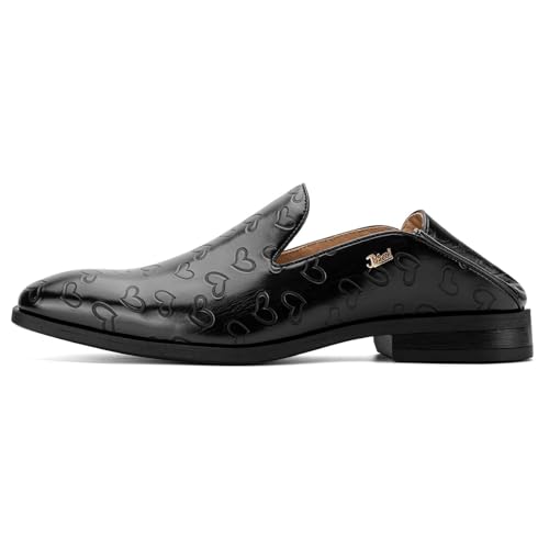 Image of JITAI Men's Dress Shoes - Casual Rubber & Leather Loafers for Men - Fashion Business Formal Wear