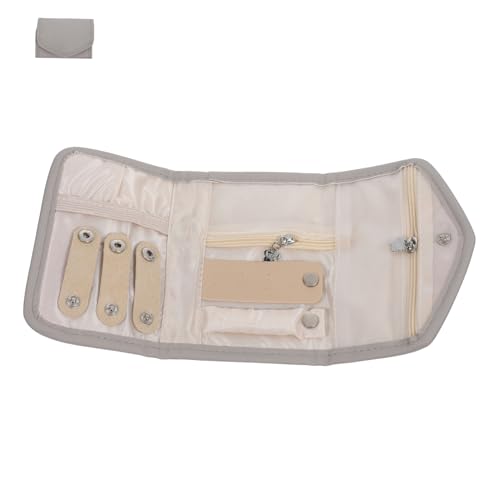 Cabilock Saco pequeno para guardar jóias: Estojo de viagem dobrável para guardar brincos, anéis, colares e pulseiras. Mini caixa portátil.