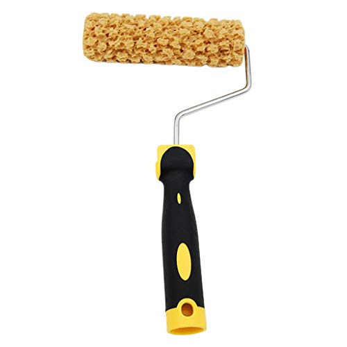 MagiDeal Home Wall 7''Texture Pattern Painting Tool Plastic Handle Sponge Paint Roller