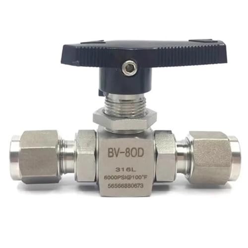 Válvula de bola de virola 10mm conmutación 2 vías acero inoxidable 6000psi 2